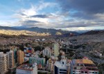 view of la paz from the 33rd floor window of my building
